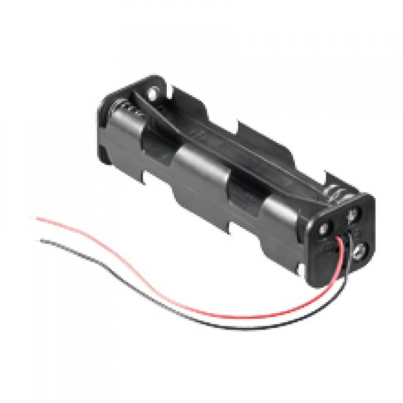 Goobay Portapilas Plano para 8 Pilas LR6 AA Negro