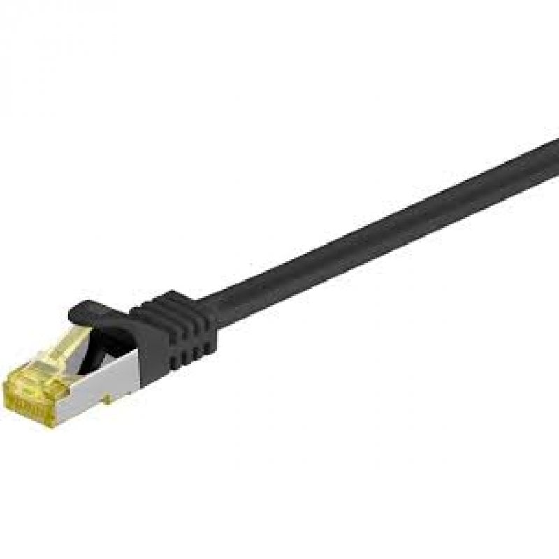 Max Connection Cable de Red RJ45 Cat.7 RJ45 26AWG Exteriores 75m + 15  Bridas Negro