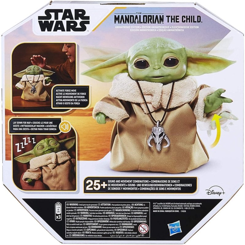 Baby yoda muñeco animado new arrivals