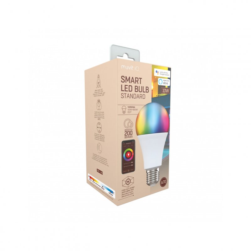 Lampara Led Inteligente Globo 10w Akai Wifi Smart Color E27