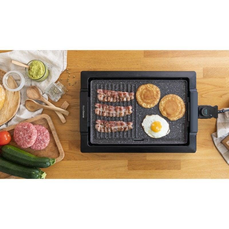 Cecotec Tasty&Grill 2000 Inox LineStone. Plancha de asar eléctrica con Potencia
