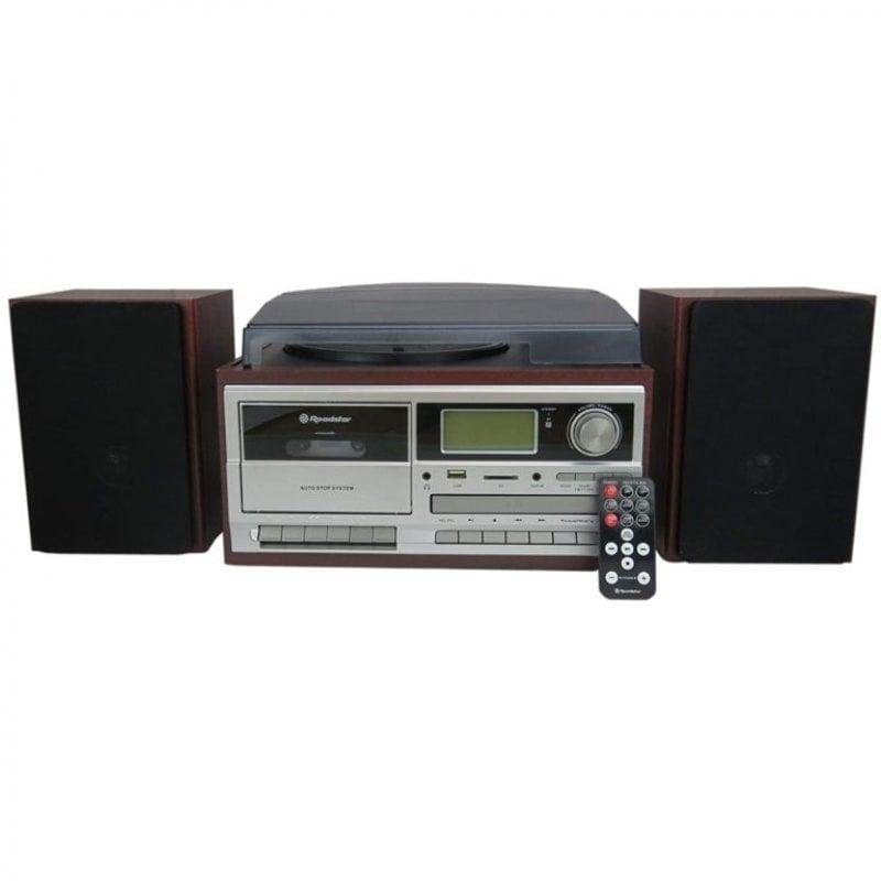Vinyle Vintage Radio Digital PLL Lecteur CD MP3 Cassette Bluetooth USB Bois Roadstar HIF 8892EBT
