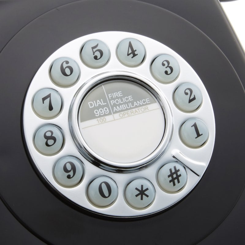 Téléphone Fixe Rétro GPO 746 PUSH – Bouton Poussoir, Compatible Box Internet
