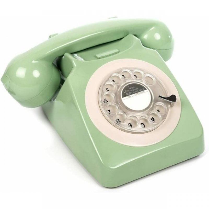 Image of GPO 746 Telefono fisso rotativo Retro Verde