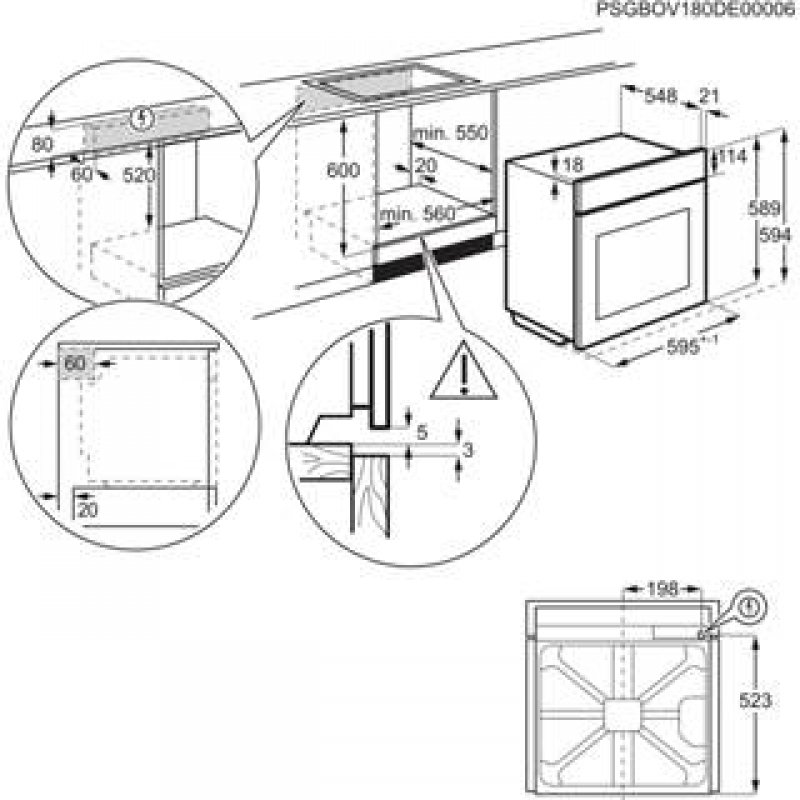 Electrolux EOF3H54X Horno Independiente A+ Acero Inoxidable |  PcComponentes.com