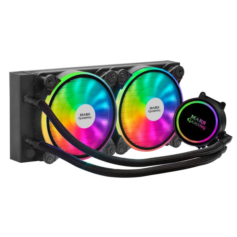 Mars Gaming ML240 Dual ARGB Kit de Refrigeración Líquida Negro video