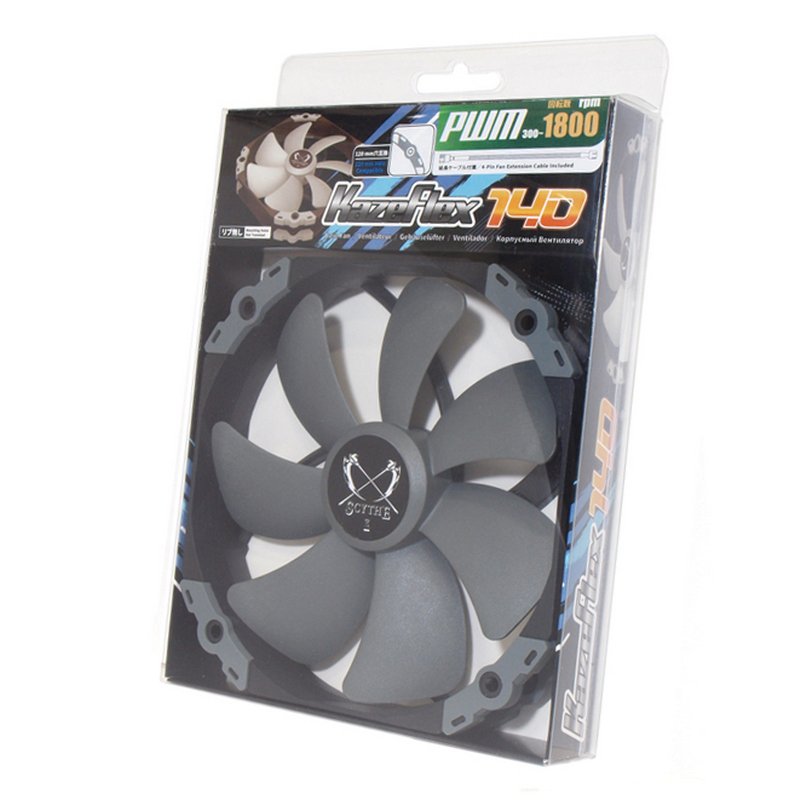 Scythe Kaze Flex 140 PWM Ventilador Suplementario 140mm Negro