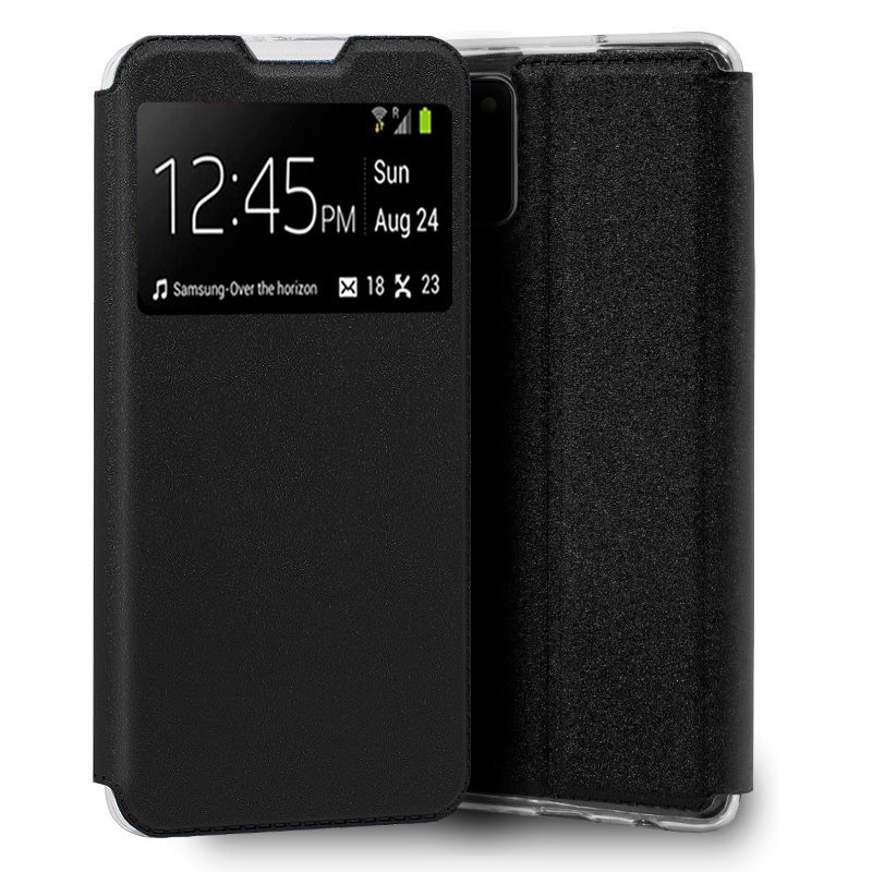 Image of Fantastica custodia Flip Cover nera liscia per Samsung Galaxy A02s