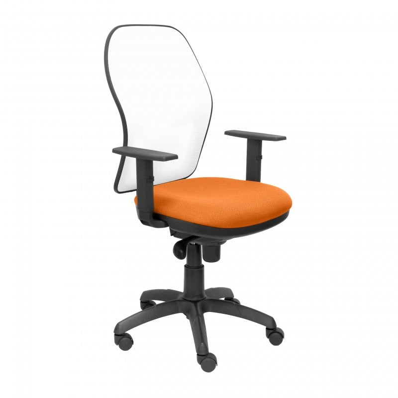 Piqueras y Crespo Jorquera Silla Malla Blanca Asiento Bali Naranja