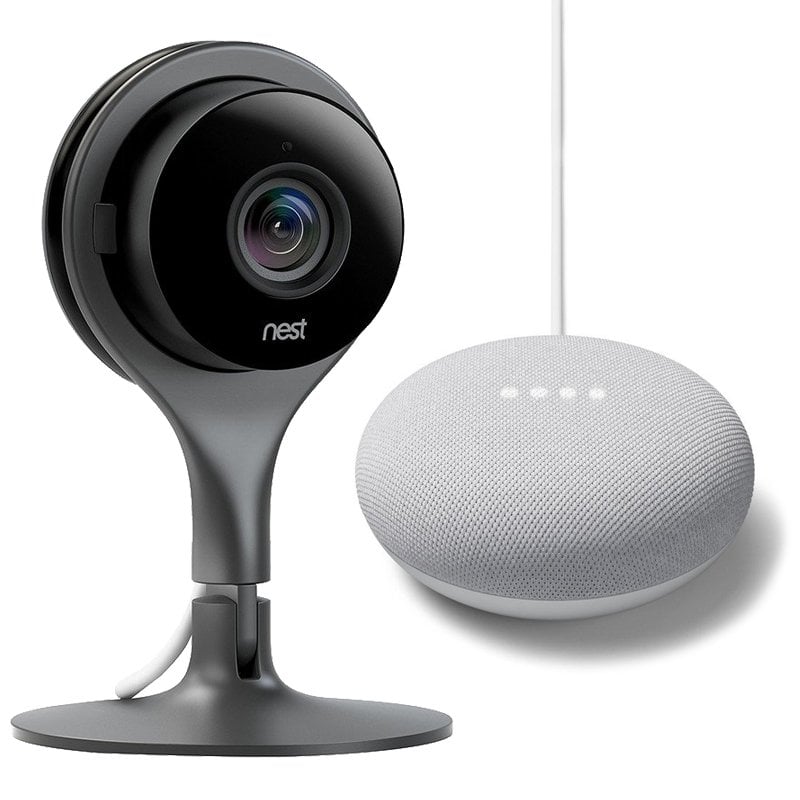 Google Pack Nest Cámara de Seguridad Indoor + Nest Mini Altavoz Inteligente  y Asistente Tiza, PcCom