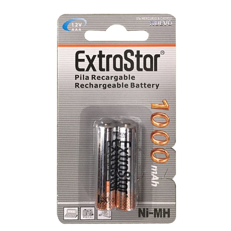 Batteries Rechargeables AAA Tecxus 600 MAh - Lot De 4 - NiMH, 1.2V - Rechargeables 1000 Fois