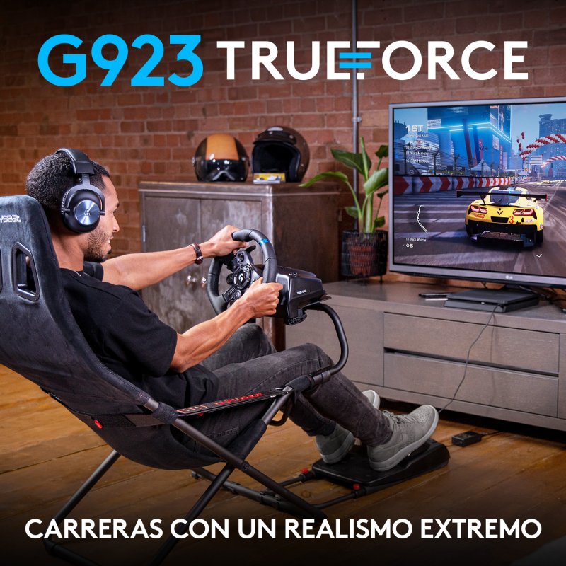 Volante Logitech G923 + Pedales Ps4, Ps y Pc + Palanca de Cambios Logitech