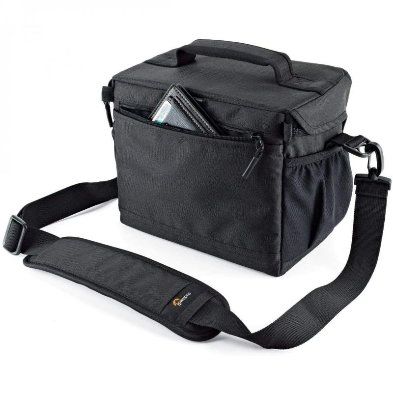 Bolso De Hombro Para Cámara DSLR Grande - Lona Impermeable, Correa Ajustable, Capacidad Para Cámara Y 2 Objetivos