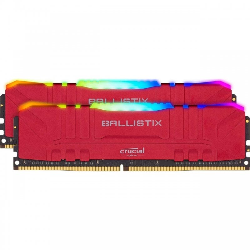Crucial Ballistix RGB DDR4 3600Mhz PC4-28800 32GB 2x16GB CL16 Roja video