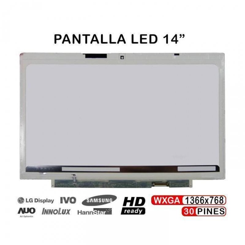 Pantalla LED 14" Para Portátil Fujitsu U772 Series LP140WH6-TSA2 LP140WH6-TSA3