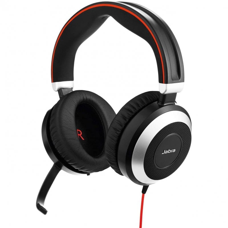 Image of Jabra Evolve 80 MS Stereo Auricolare Cablato A Padiglione Ufficio Bluetooth Nero