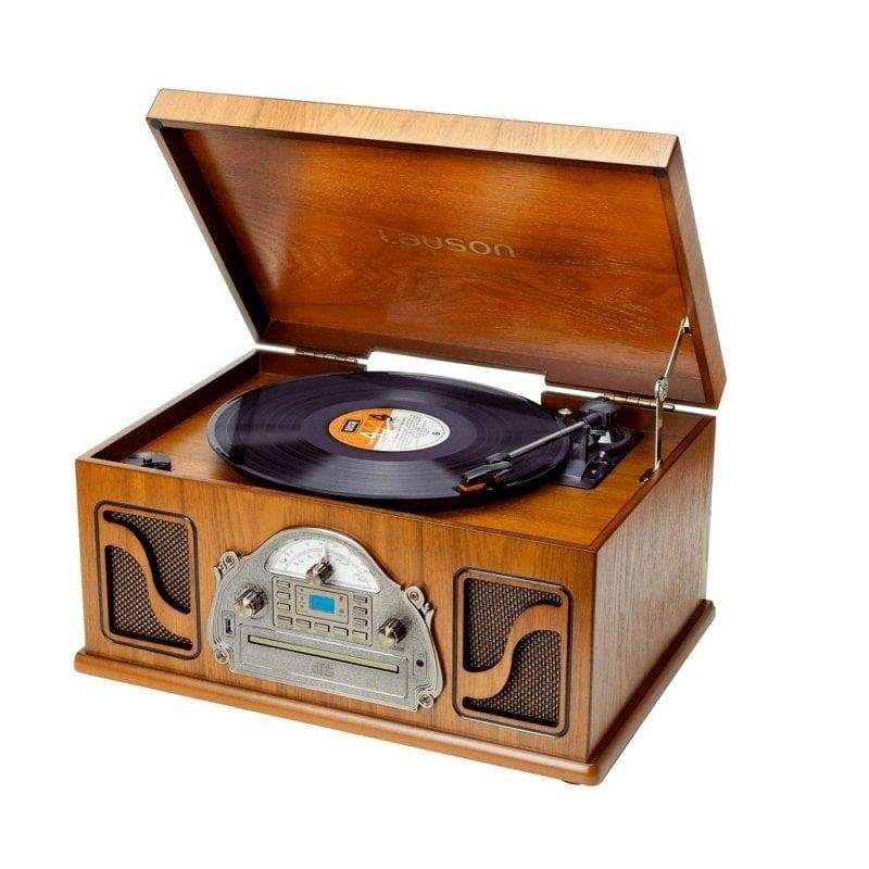 Tocadiscos Lauson IVX22 10W Bluetooth Riemenaandrijving CD Radio Hout