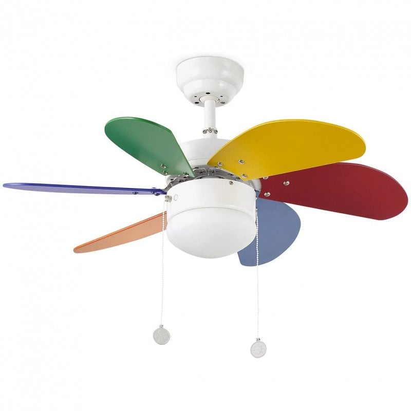 Image of Faro Palao Ventilatore da Soffitto con Luce 46W Multicolor