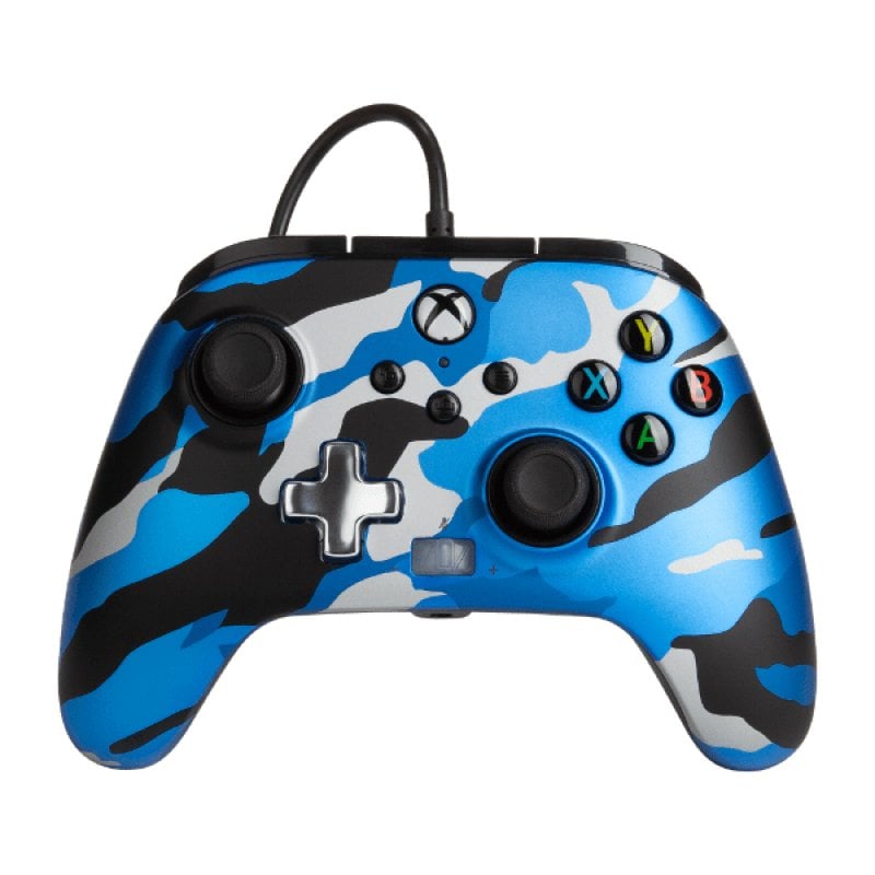 Manette Filaire Power A Blue Camouflage pour Xbox Series X / S / Xbox One /  PC