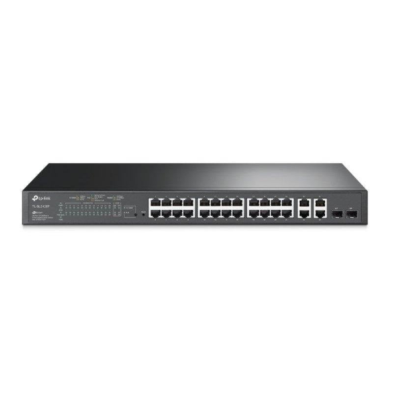 TP Link JetStream TL SL2428P commutateur réseau Géré L2 Fast Ethernet 10100 Connexion Ethernet supportant 'alimentation via ce port PoE 1U Neuf