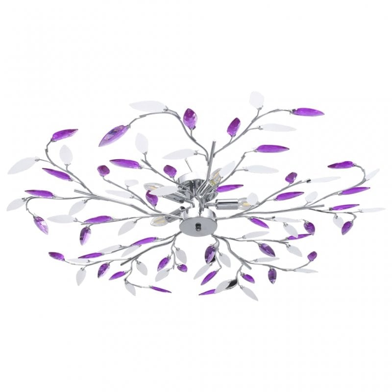 VidaXL Plafonnier Feuille Cristal - vue 2