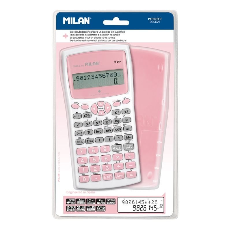 Calculatrice scientifique collège MILAN M240 noire : Chez