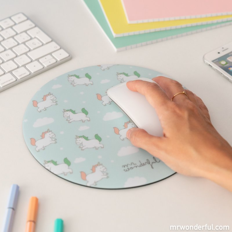 Mr. Wonderful Wondee Set – Kabellose Maus & Mauspad Mit Sternen-Design – Ergonomisch & Mit USB-Empfänger
