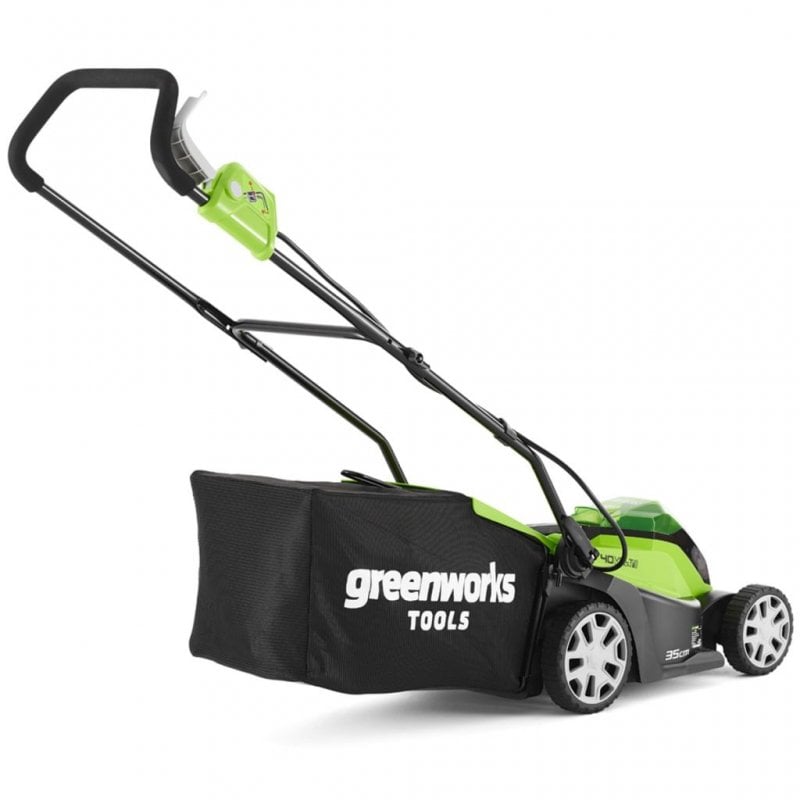 Tondeuse À Gazon Sans Fil GREENWORKS G40LM35 – Largeur De Coupe 35cm, Pour Pelouses Jusqu'à 400m²