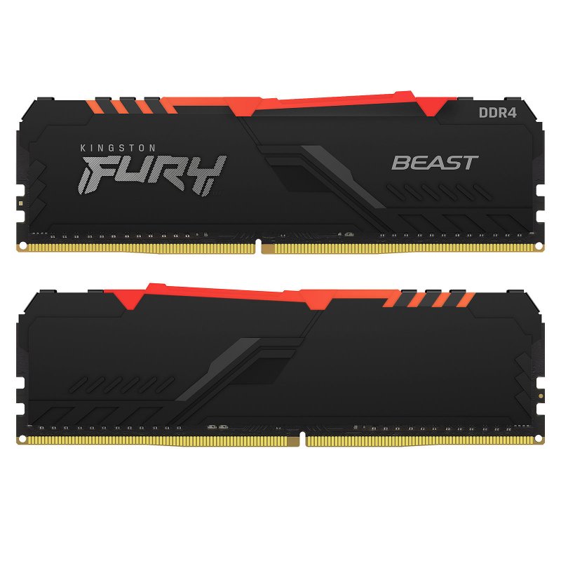 KINGSTON FURY DDR4 3600 16GB(8GB×2枚) Kingston FURY Beast DDR4 RGB 特別版 8GB 16GB 3200MHz 3600MHz