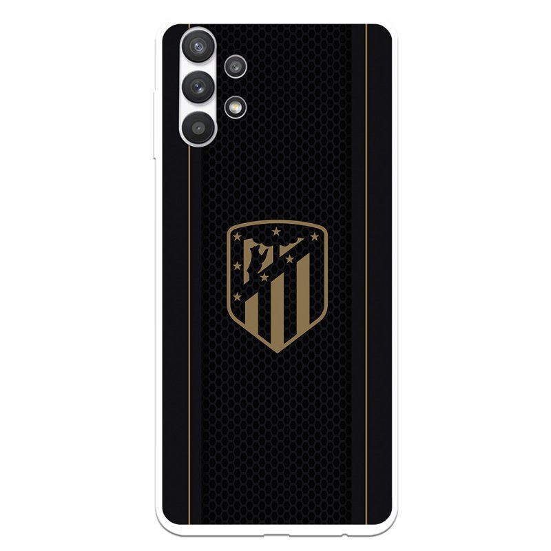 Custodia Ufficiale Atletico Madrid Per OPPO A79 5G – Fondo Nero Trasparente, Silicone Flessibile, Leggera – Licenda Ufficiale