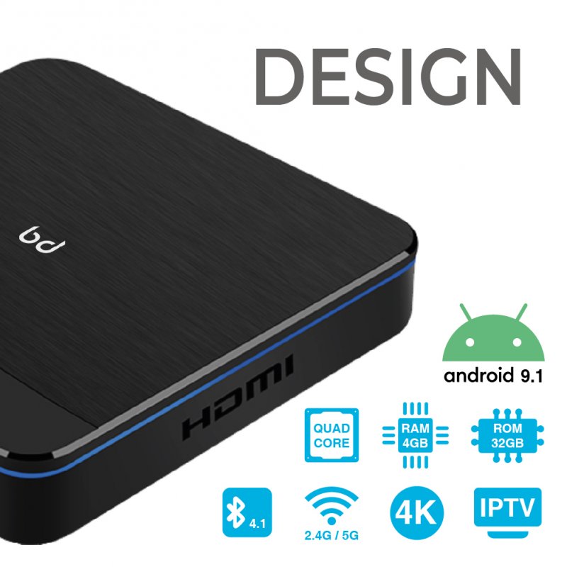 Android TV Nevir NVR-KM9PRO Wifi Bluetooth mando a distancia teclado  inalámbrico negro