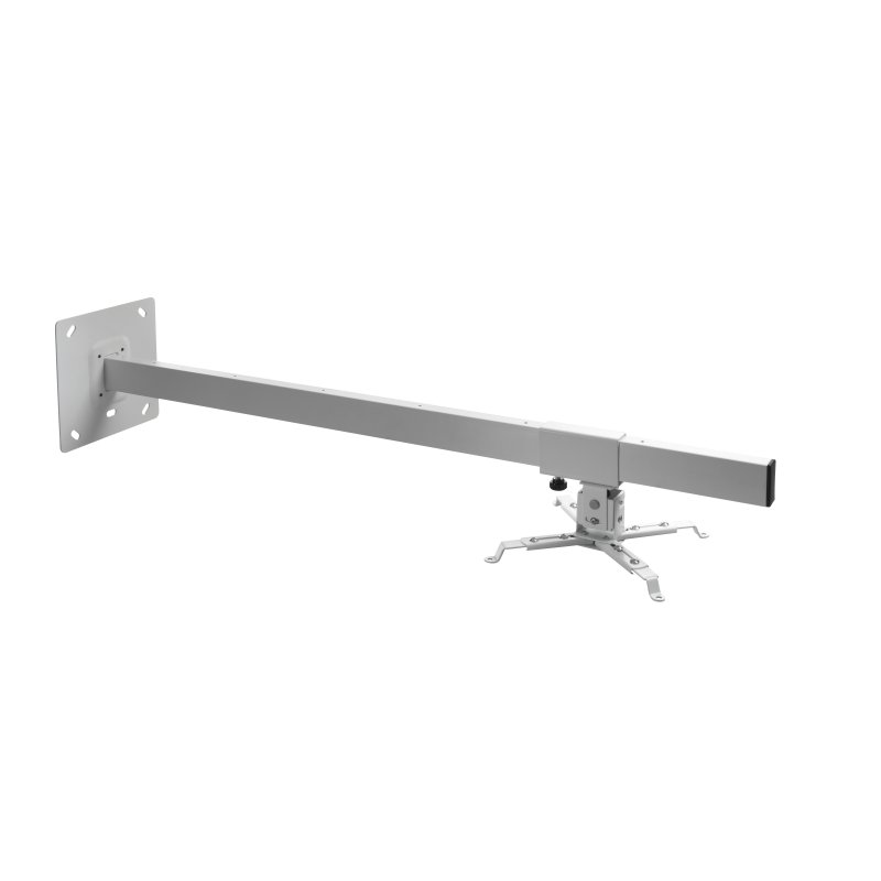 Support Mural Pour Vidéoprojecteur Celexon - Portée Jusqu'à 120cm - Charge 15kg - Inclinable Pivotant - Blanc