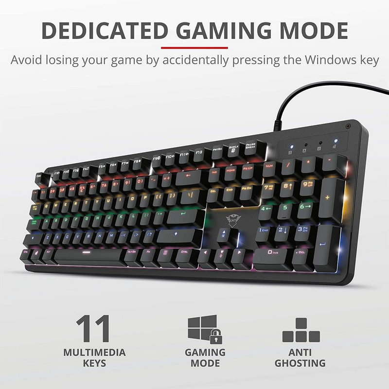 TECLADO GAMER TRUST GXT 863 MAZZ MECANICO (24203)