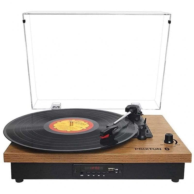 Platenspeler Prixton Studio TS420 10W Bluetooth USB SD Riemaandrijving Hout