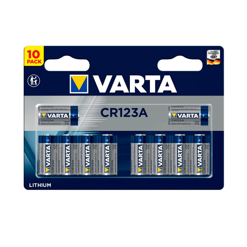 Confezione Da 6 Batterie Al Litio CR123A 3V – Lunga Durata E Antiperdita Per Fotocamere, Torce E Rilevatori