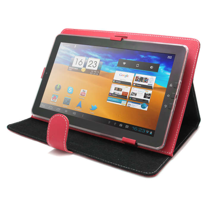 Funda Universal Roja para Tablet PC 10" con soporte