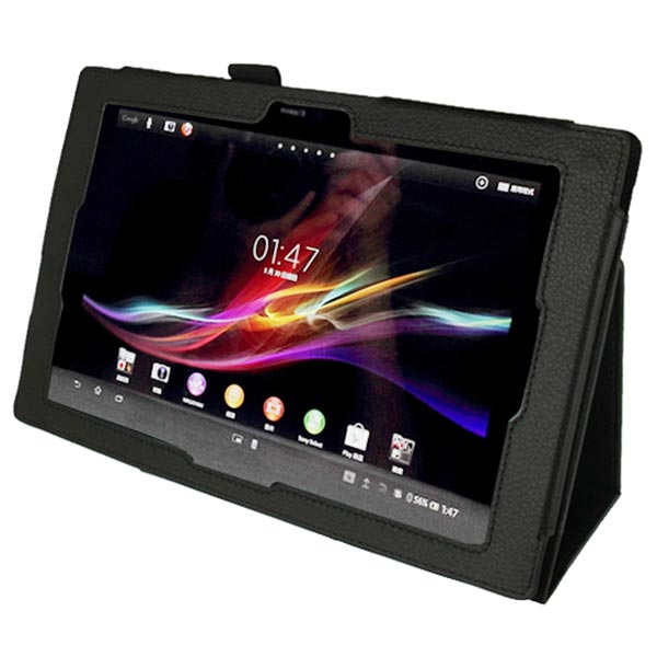 funda xperia z funda soporte polipiel negra xperia z tablet pccomponentes funda xperia z funda soporte polipiel negra xperia z tablet pccomponentes