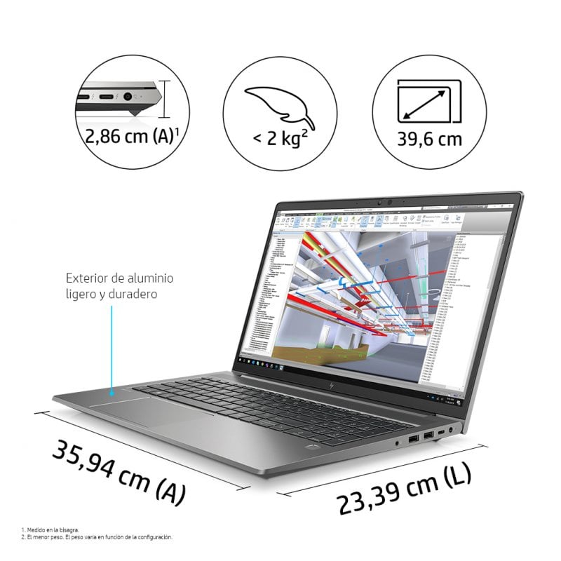 Portátil HP ZBook Power G7 Intel Core i7-10750H/16GB/512GB