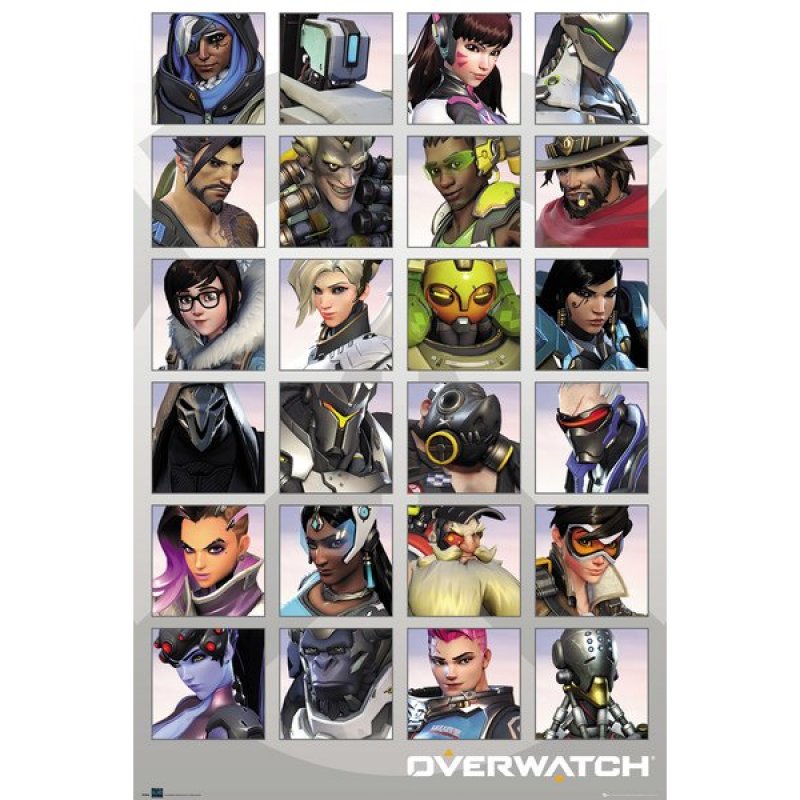 GB Eye Maxi Póster Overwatch Retratos Personajes 91.5x61cm