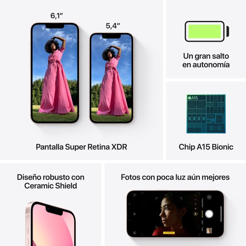 Phone 13 Mini Rosa Apple iPhone 13 mini 256GB Rosa | PcComponentes.it