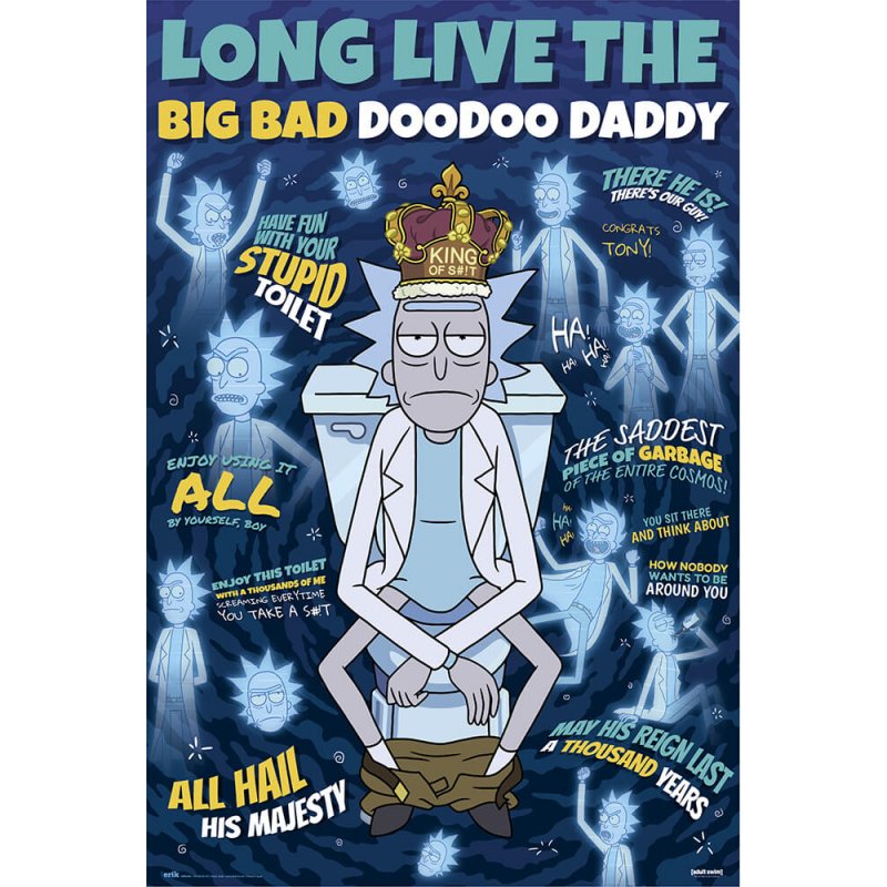 Image of Maxi poster Erik Rick & Morty Doodoo Daddy 91,5x61 cm