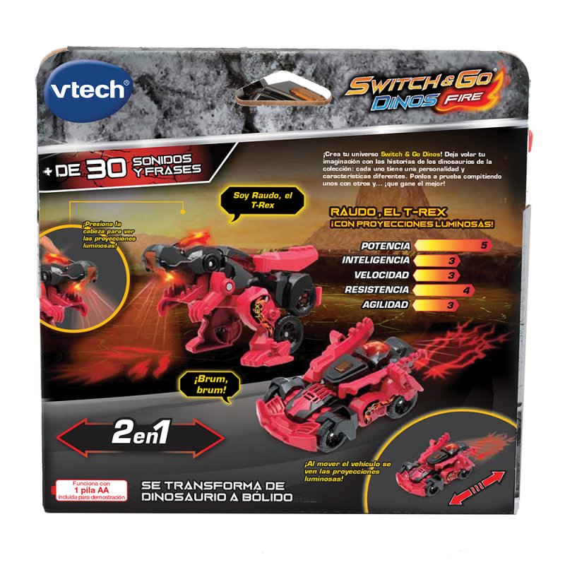 thumbnail image 2 of Switch & Go Dinos® Thrash The T-Rex - UK 2 of 14