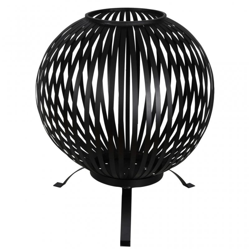 Image of Braciere a sfera reticolare in acciaio al carbonio nero Esschert Design