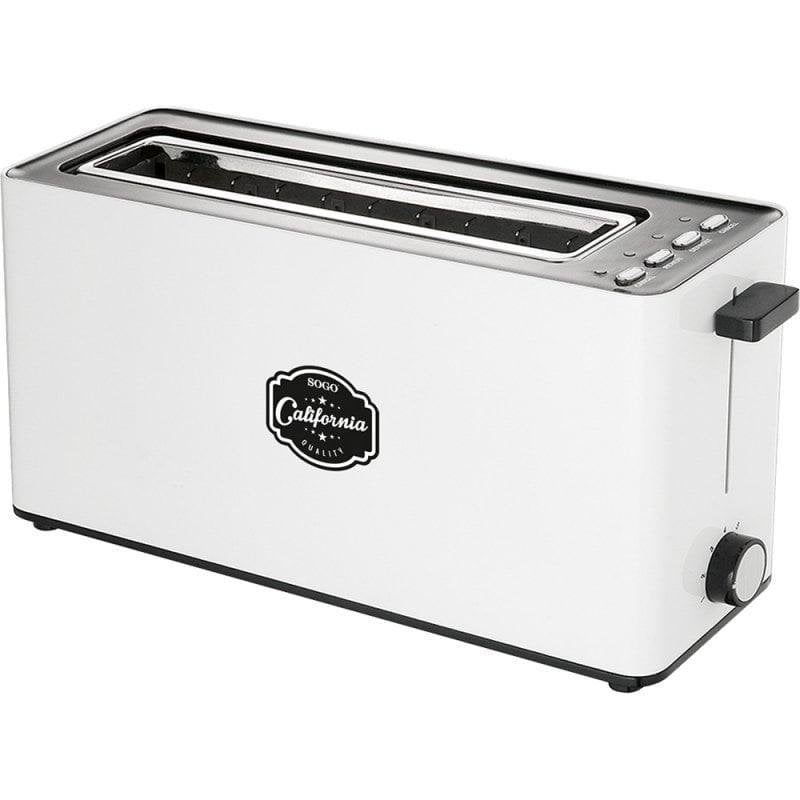 Grille-pain Sogo TOS-SS-5435 2 tranches 1 fente longue et large 900 W 5 niveaux de brunissement Decongelation Blanc