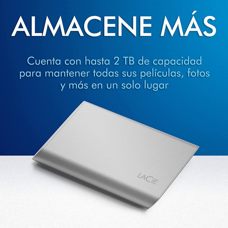LaCie Portable SSD 2TB USBC Plata