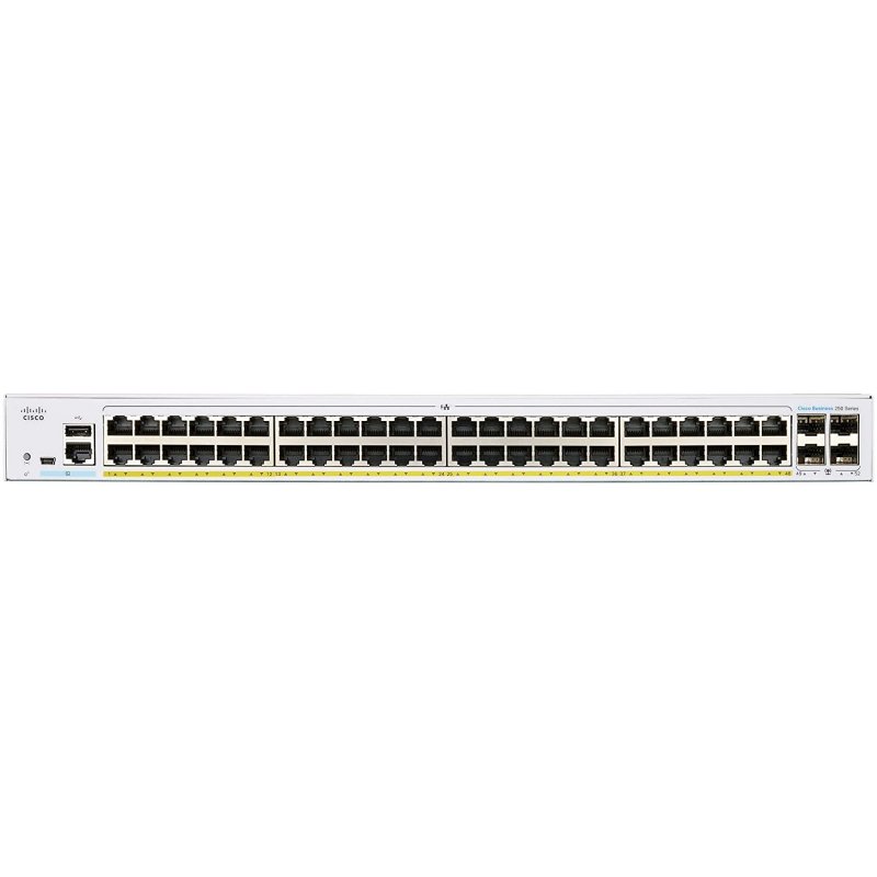 Cisco CBS250-48P-4G-EU Switch de Red 48 Puertos GE PoE 4 x SFP de 1 G ...