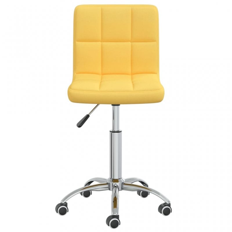 VidaXL Silla de Oficina Giratoria de Tela Amarilla Mostaza