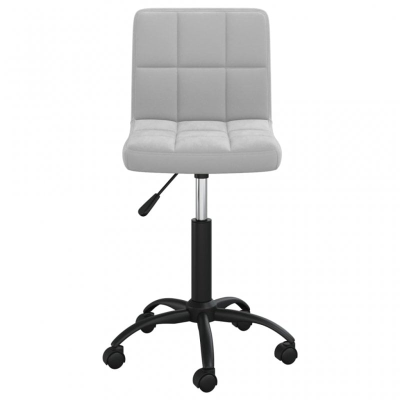VidaXL Silla de Oficina Giratoria de Terciopelo Gris Claro
