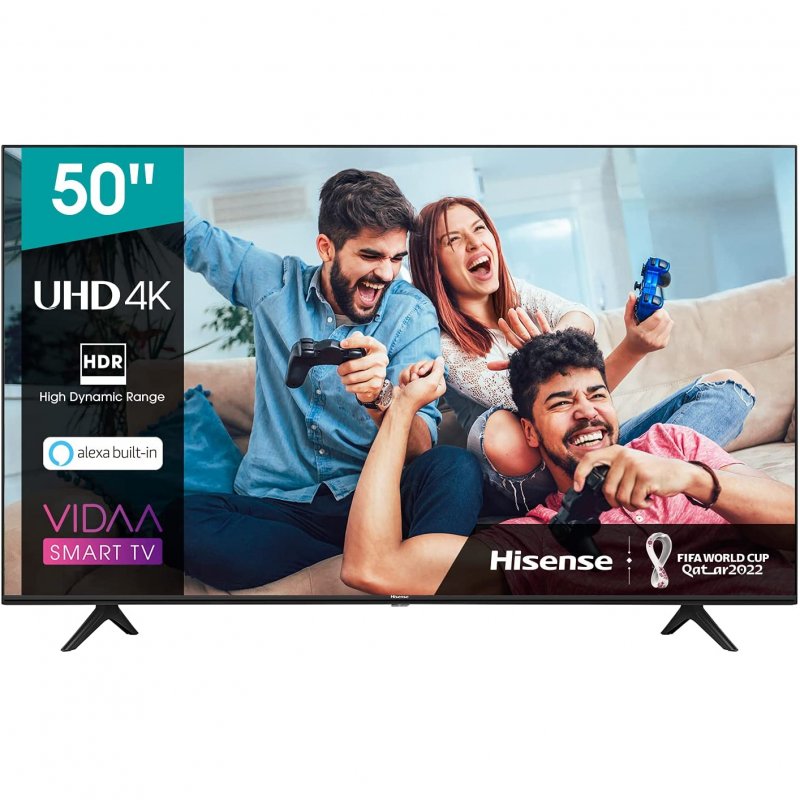 Hisense Uhd Tv 2020 50ae7000f smart resolución 4k con alexa integrada precision colour escalado ia dimming audio dts studio sound vidaa 4.0 color negro 50 hdr10+