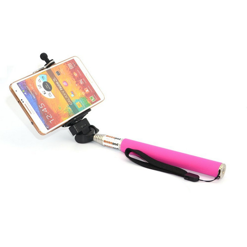 Monopod Selfie con disparador Bluetooth Rosa